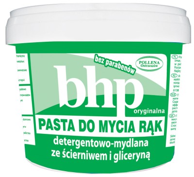Pollena Ostrzeszów, Pasta bhp, pasta do mycia rąk ze ścierniwem, zielona, 500g