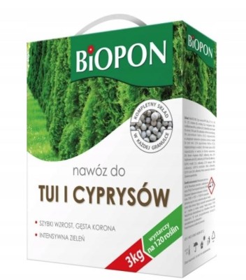 Bros, Biopon, Nawóz do tui i cyprysów, granulat, 3kg