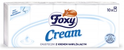 Foxy, Cream, chusteczki higieniczne, 10 paczek