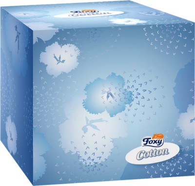 Foxy, Cotton, chusteczki kosmetyczne, kartonik kwadratowy, 60 sztuk