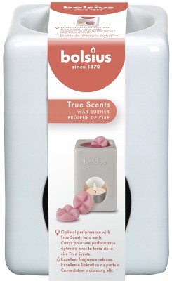 Bolsius Aromatic Square Biały ceramiczny kominek do wosków
