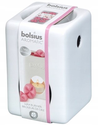 Bolsius Aromatic Square Biały ceramiczny kominek do wosków