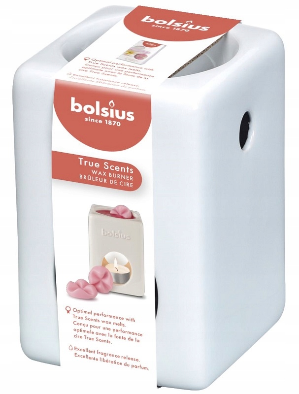 Bolsius Aromatic Square Biały ceramiczny kominek do wosków