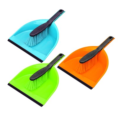 York, zmiotka + szufelka z gumką clip azur