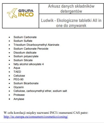 Ludwik ekologiczne tabletki do zmywarki ALL IN ONE A'30