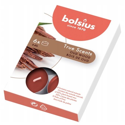 Bolsius True Scents Drzewo Agarowe podgrzewacze zapachowe 4 godzinne - 6 sztuk