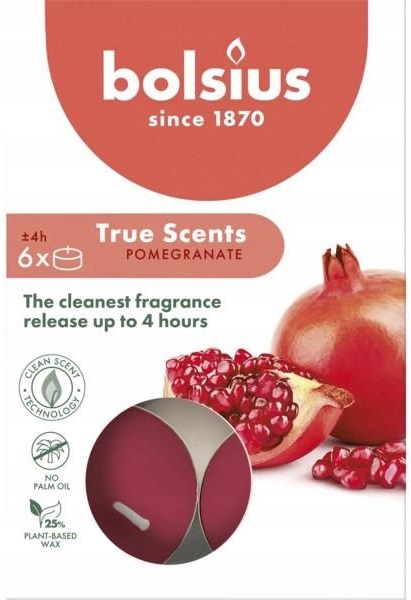 Bolsius True Scents Granat podgrzewacze zapachowe 4 godzinne - 6 sztuk