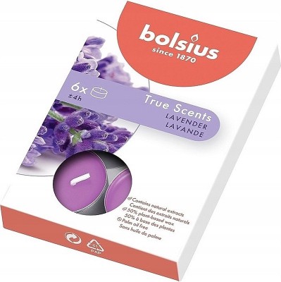 Bolsius True Scents Lawenda podgrzewacze zapachowe 4 godzinne - 6 sztuk