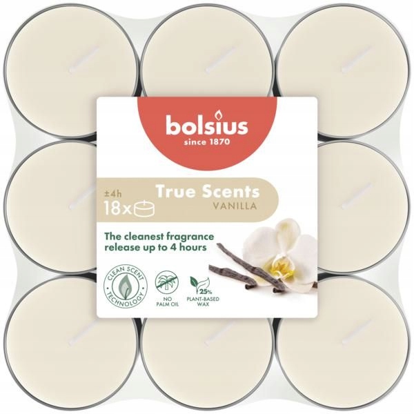 Bolsius True Scents Wanilia podgrzewacze zapachowe 4 godzinne - 18 sztuk
