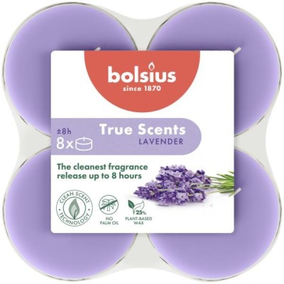 Bolsius True Scents Lawenda podgrzewacze zapachowe Maxi 8 godzinne - 8 sztuk