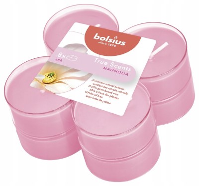 Bolsius True Scents Magnolia podgrzewacze zapachowe Maxi 8 godzinne - 8 sztuk