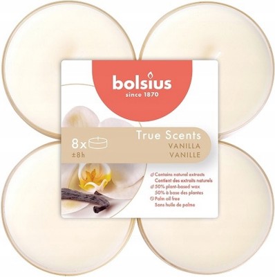 Bolsius True Scents Wanilia podgrzewacze zapachowe Maxi 8 godzinne - 8 sztuk