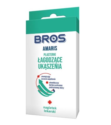 Bros Amaris plasterki łagodzące ukąszenia i zmniejszające uczucie swędzenia 20 sztuk 