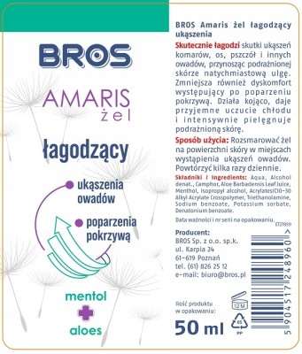 Bros Amaris żel łagodzący ukąszenia owadów 50ml