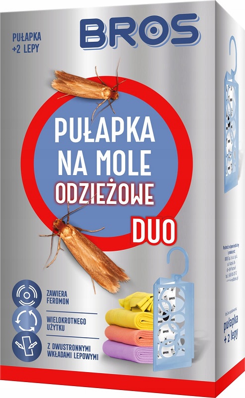 Bros Duo pułapka na mole odzieżowe + 2 wkłady