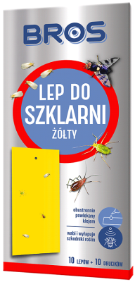 Bros lep żółty do szklarni na szkodniki - 10 sztuk
