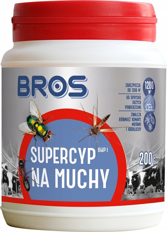 Bros Supercyp 6WP preparat do oprysku na muchy i komary 200g