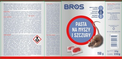 Bros trutka w formie pasty na myszy i szczury 150g