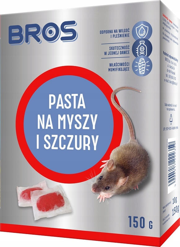Bros trutka w formie pasty na myszy i szczury 150g