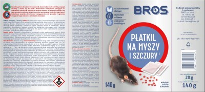 Bros trutka w formie płatków na myszy i szczury 140g