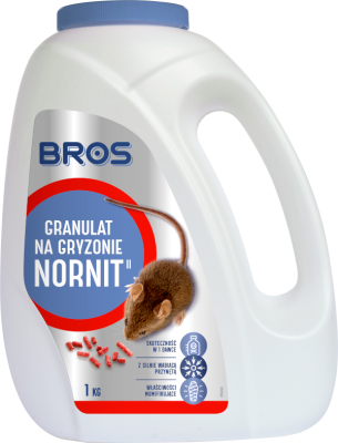 Bros Nornit trutka w formie granulatu na gryzonie w tym nornice 1 kg 