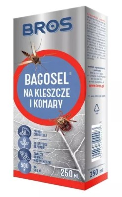 Bros Bagosel preparat do oprysku przeciw komarom i kleszczom 100ec 250ml 