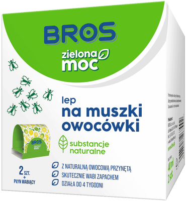 Bros Zielona Moc lep na muszki owocówki 2 sztuki