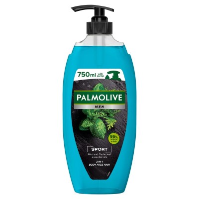 Palmolive Sport Mięta i Olejki Cedrowe żel pod prysznic z dozownikiem dla mężczyzn 750ml 