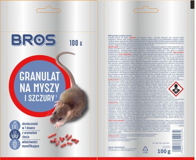Bros trutka granulat na myszy i szczury w saszetce 100g