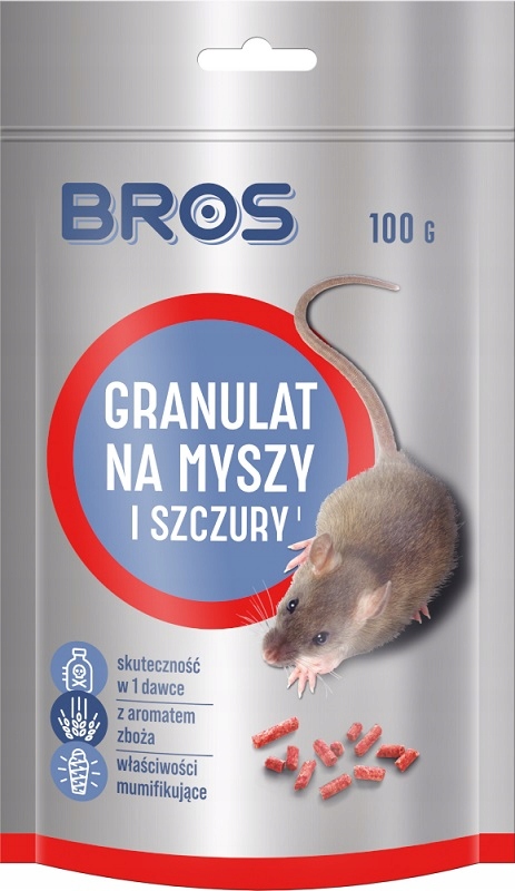 Bros trutka granulat na myszy i szczury w saszetce 100g