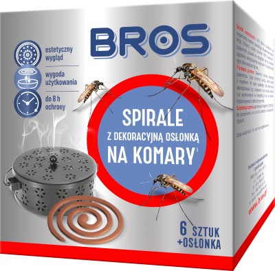 Bros spirala przeciw komarom z osłonką stalową 6 sztuk 