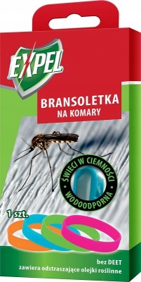 Expel bransoletka odstraszająca komary nasączona naturalnymi olejkami