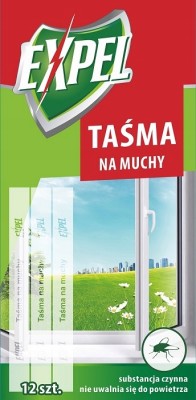 Expel naklejka na muchy w taśmie - 12 sztuk