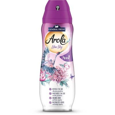 Arola General Fresh Liliac Sky 4w1 odświeżacz powietrza aerozol 300ml 