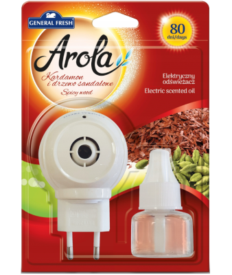 Arola General Fresh Electric Kardamon i Drzewo Sandałowe elektryczny odświeżacz powietrza z płynem 25ml