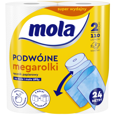 Mola Podwójne Megarolki ręczniki papierowe 2 rolki