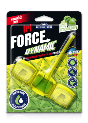Tri Force Dynamic General Fresh Limonkowa barwiąca wodę kostka do toalety WC 45g