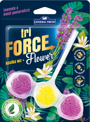 Tri Force General Fresh Flower Lawenda i Kwiat pomarańczy kostka do toalety WC 45g 