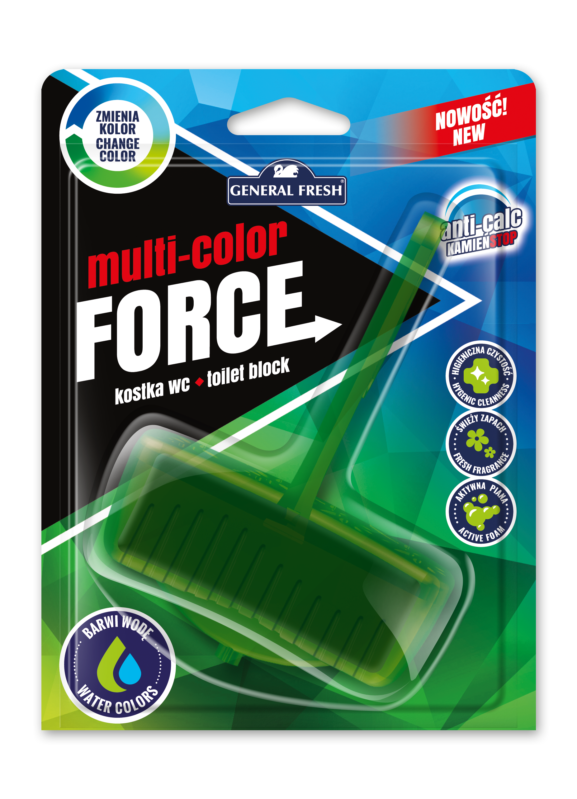 General Fresh Multi Color Force Leśna zawieszka do toalety WC 40g