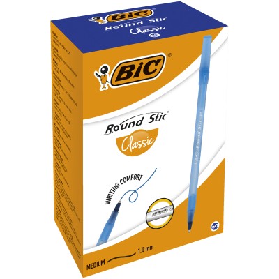 Bic Round Stic niebieski długopis 60 sztuk 