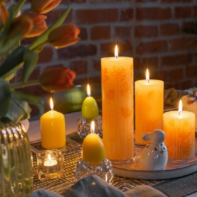 Bolsius Żółta Wielkanocna świeca jajko 63/90