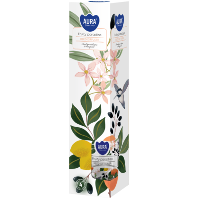 Bispol dz45s-344 Aura OWOCOWY RAJ dyfuzor zapachowy z kolorowymi patyczkami - 45ml