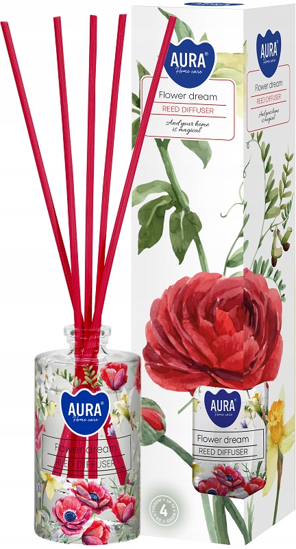 Bispol dz45s-345 Aura KWIATOWE MARZENIE dyfuzor zapachowy z kolorowymi patyczkami - 45ml