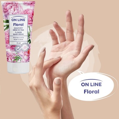 On Line Floral Peony & Rose krem do rąk 75ml