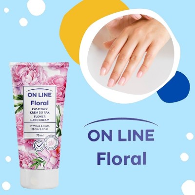 On Line Floral Peony & Rose krem do rąk 75ml
