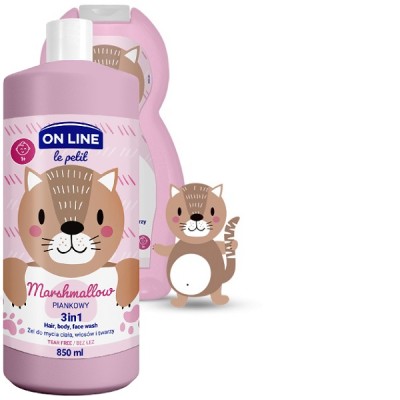 On Line Le Petit piankowy żel 3w1 do mycia ciała włosów i twarzy 850ml