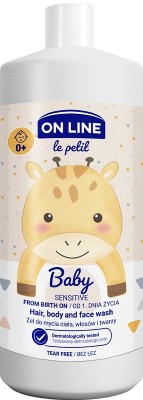 On Line Le Petit Baby Sensitive łagodny żel 3w1 do mycia ciała włosów i twarzy 850ml
