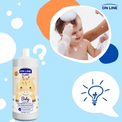 On Line Le Petit Baby Sensitive łagodny żel 3w1 do mycia ciała włosów i twarzy 850ml