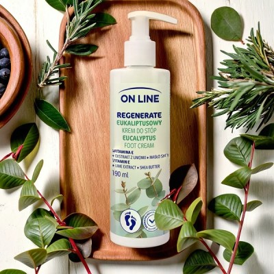 On Line Eukaliptus krem do stóp z dozownikiem 190ml