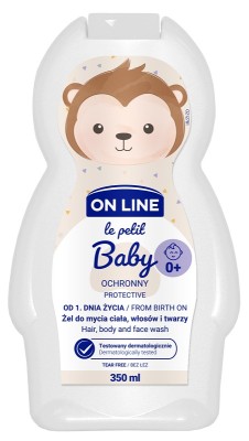 On Line Le Petit Baby ochronny żel 3w1 do mycia ciała włosów i twarzy 350ml